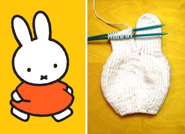 Miffy the bunny knitted plushie amigurumi knitting
