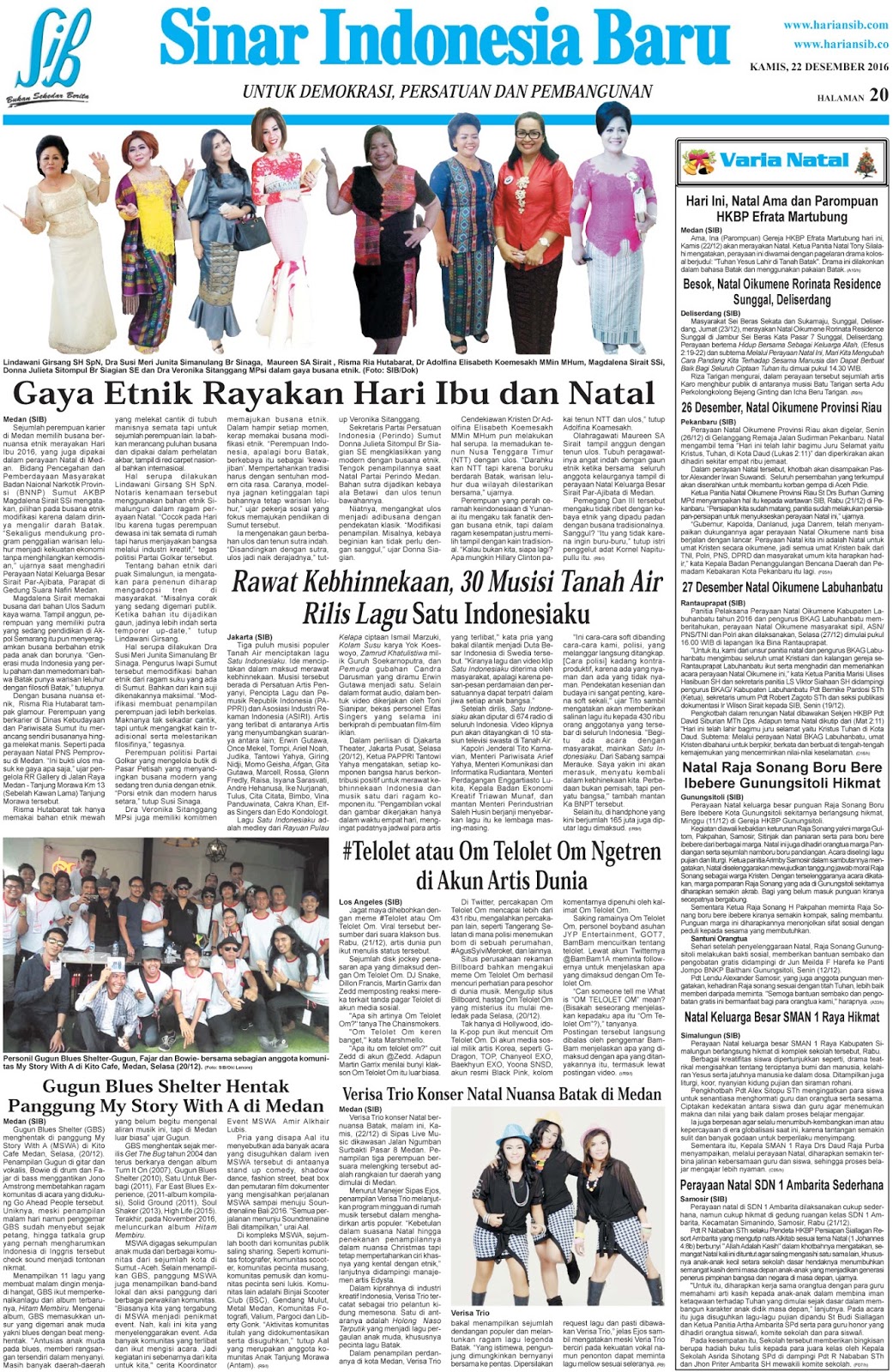 The ROMP Family 30+ Ide Keren Drama Natal Ina Bahasa Batak