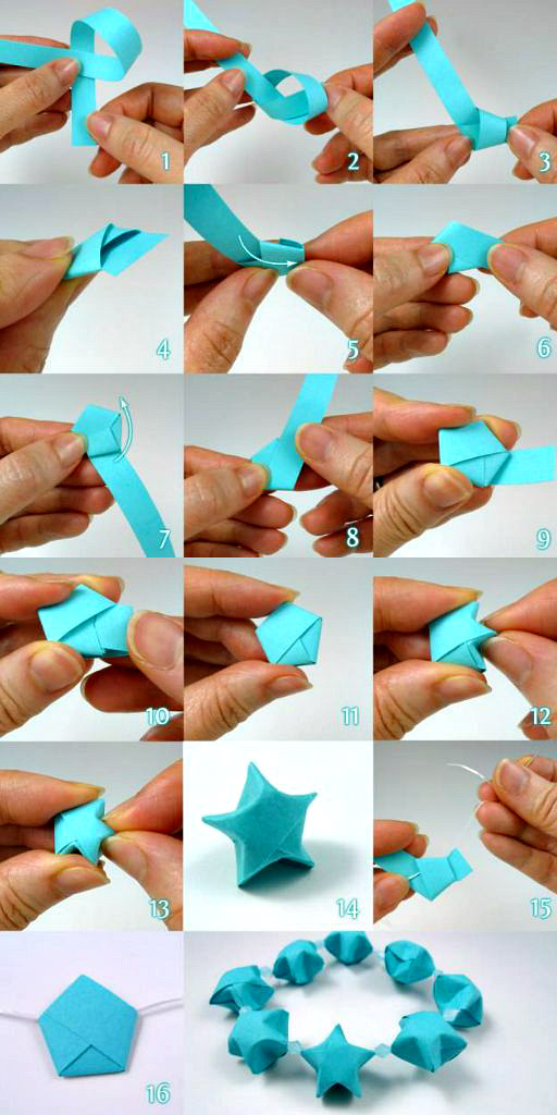 Origami Lucky Stars Easy Folding Tutorial