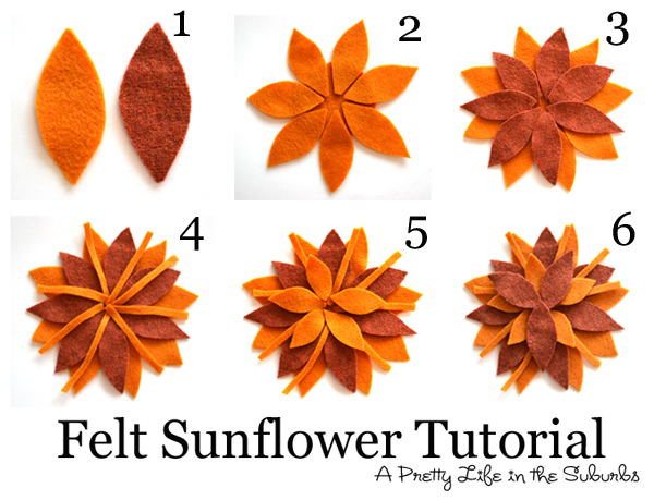How to Make a Felt Sunflower