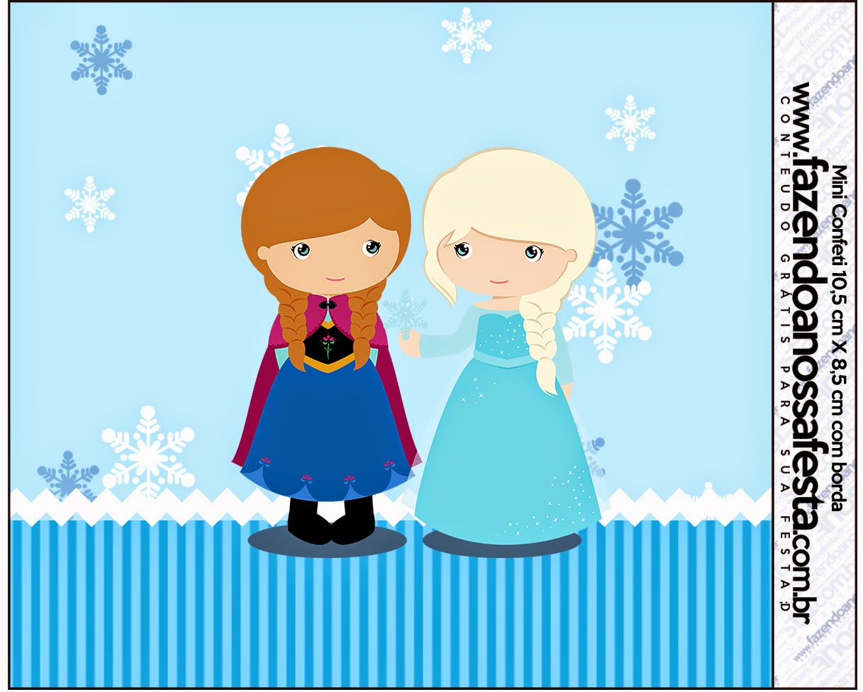 Frozen Niñas para Navidad Azul: Etiquetas para Candy Bar para Imprimir Gratis. Etiquetas para Imprimir Gratis de Frozen Niñas para Navidad Azul.