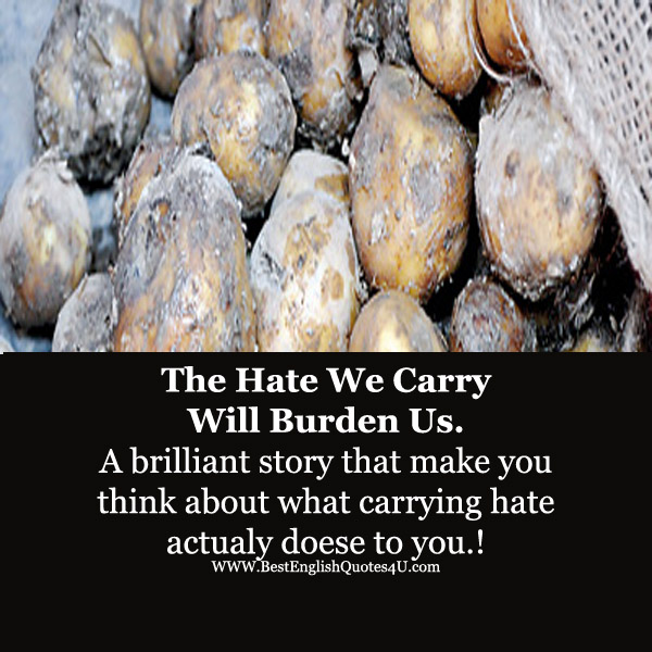 How The Hate We Carry Will Burden Us