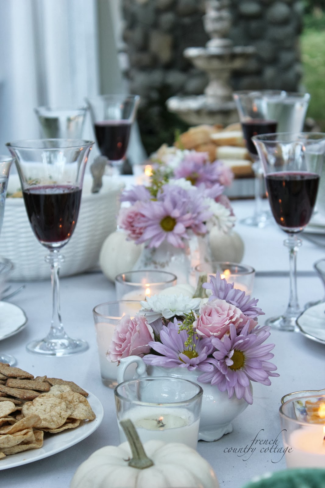 Dinner party menu FRENCH COUNTRY COTTAGE