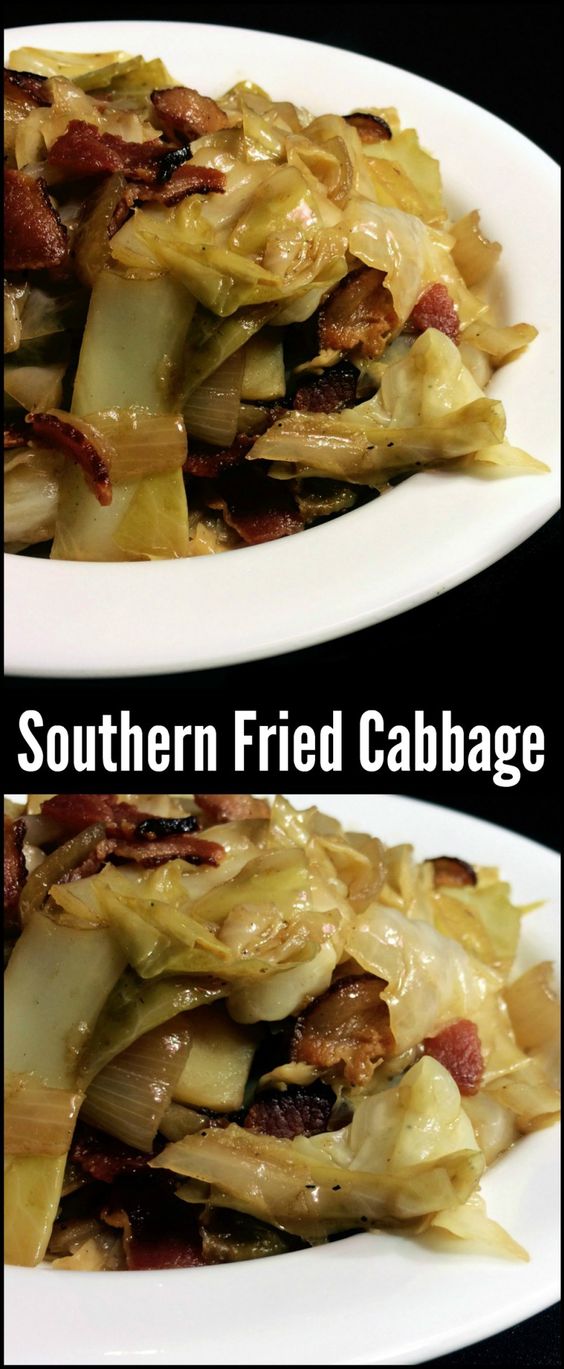 Southern Fried Cabbage – So simple yet absolutely ADDICTING!!! Bacon gives it the smoky flavor that is put over the top by a little bit of brown sugar and apple cider vinegar!! Southern Fried Cabbage – So simple yet absolutely ADDICTING!!! Bacon gives it the smoky flavor that is put over the top by a little bit of brown sugar and apple cider vinegar!!