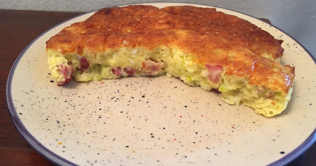 Frittata al forno con porro e pancetta