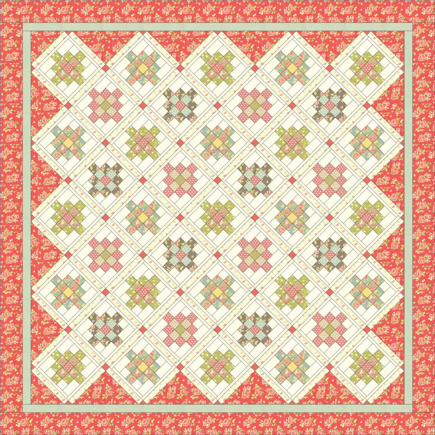 Cozy Little Quilts A new quilt project STRAWBERRIES 'N CREAM QUILT