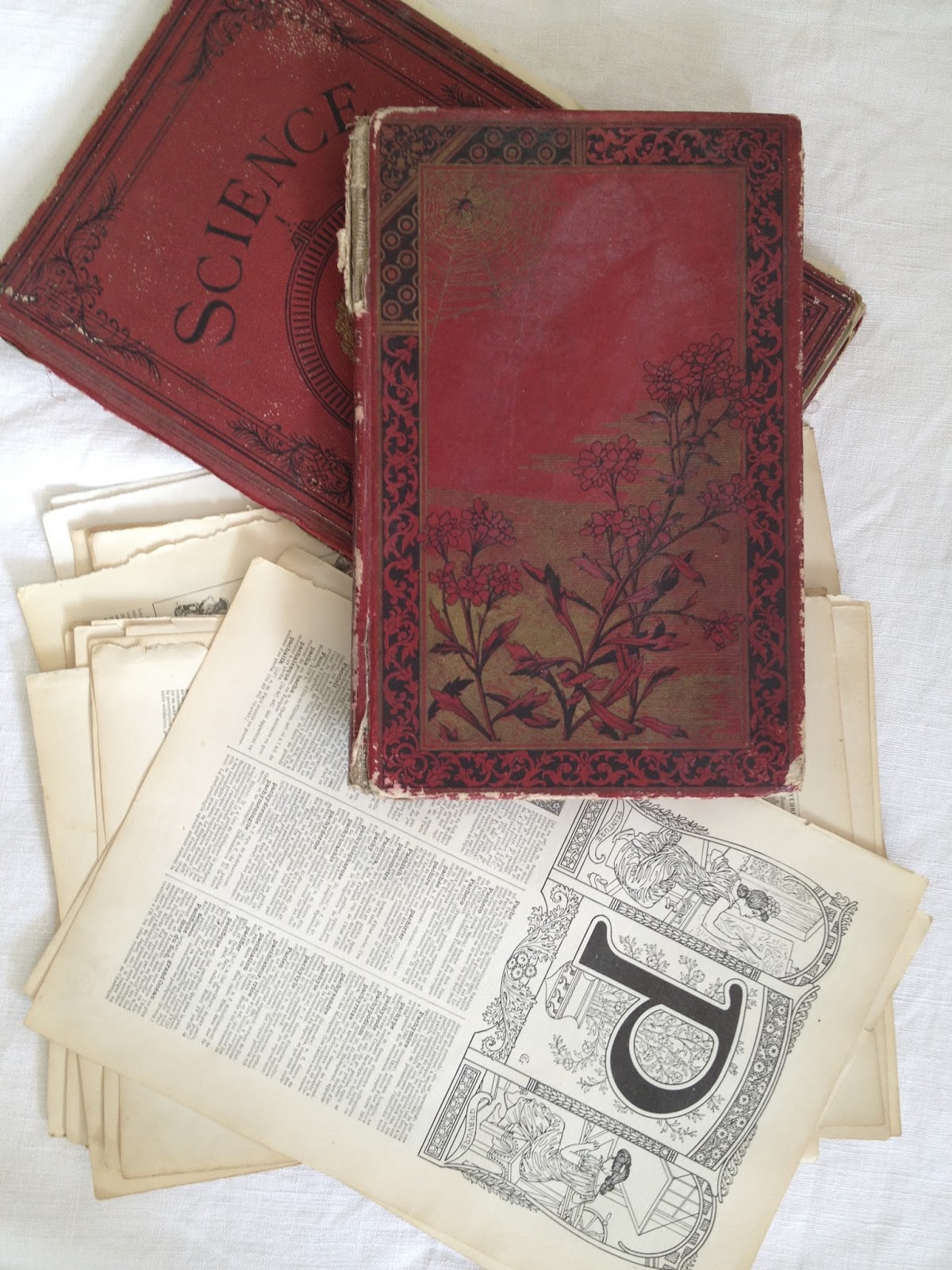 One Bunting Away DIY Craft using old book pages File folder