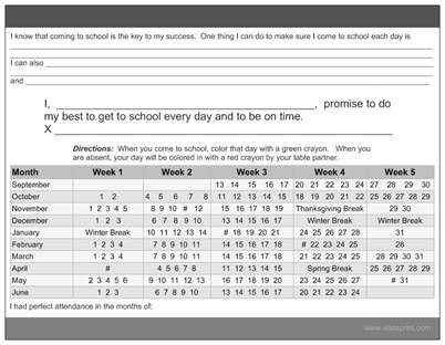 A 5th grade education blog with a great idea for keeping kids accountable to attendance.