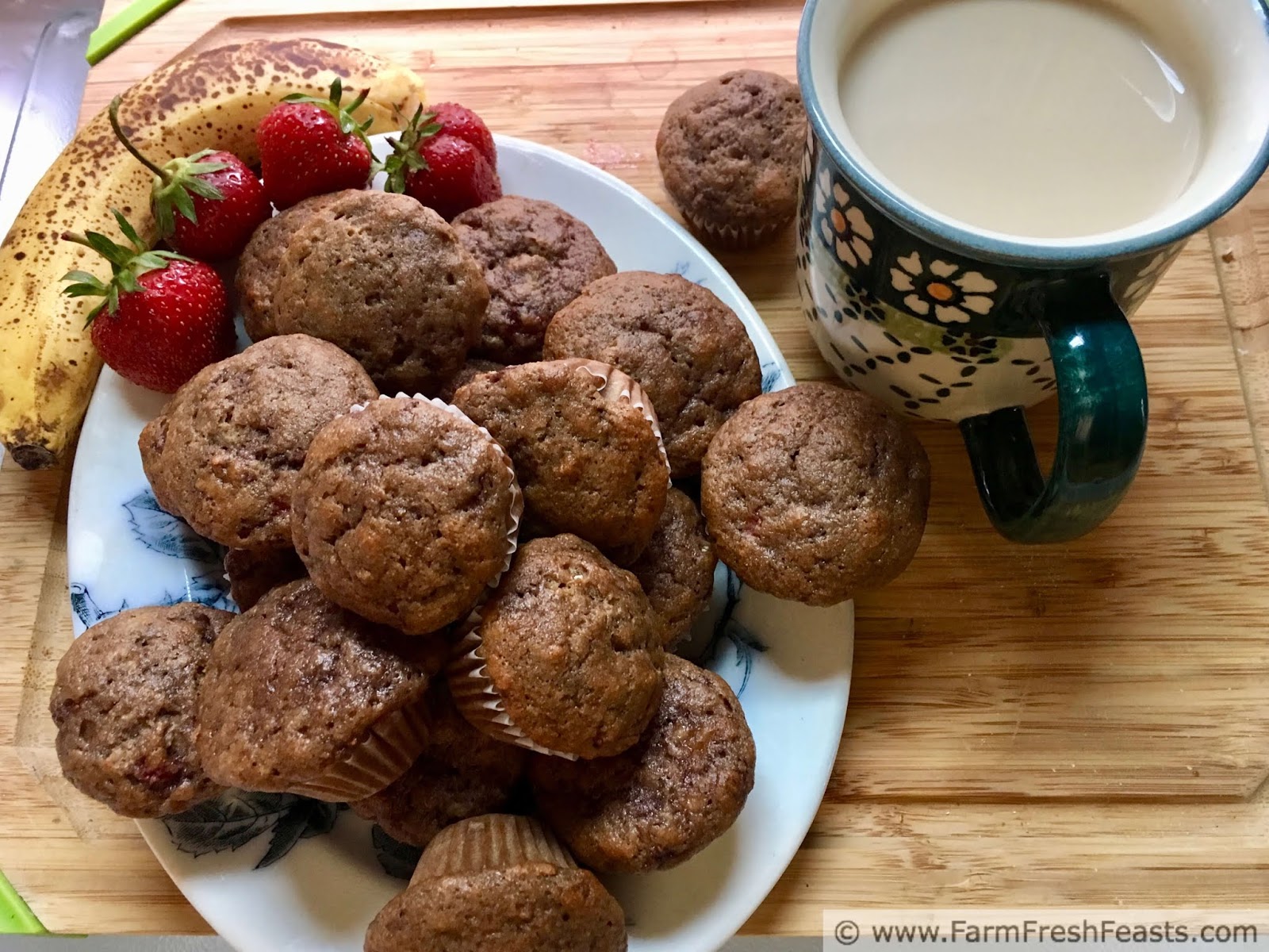Farm Fresh Feasts Strawberry Banana Muffins MuffinMonday