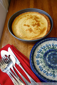 A Finnish Oven Pancake is a rich morning treat made from pantry staples. Try this recipe with eggnog for a festive holiday breakfast. It's also perfect for a lazy Snow day.