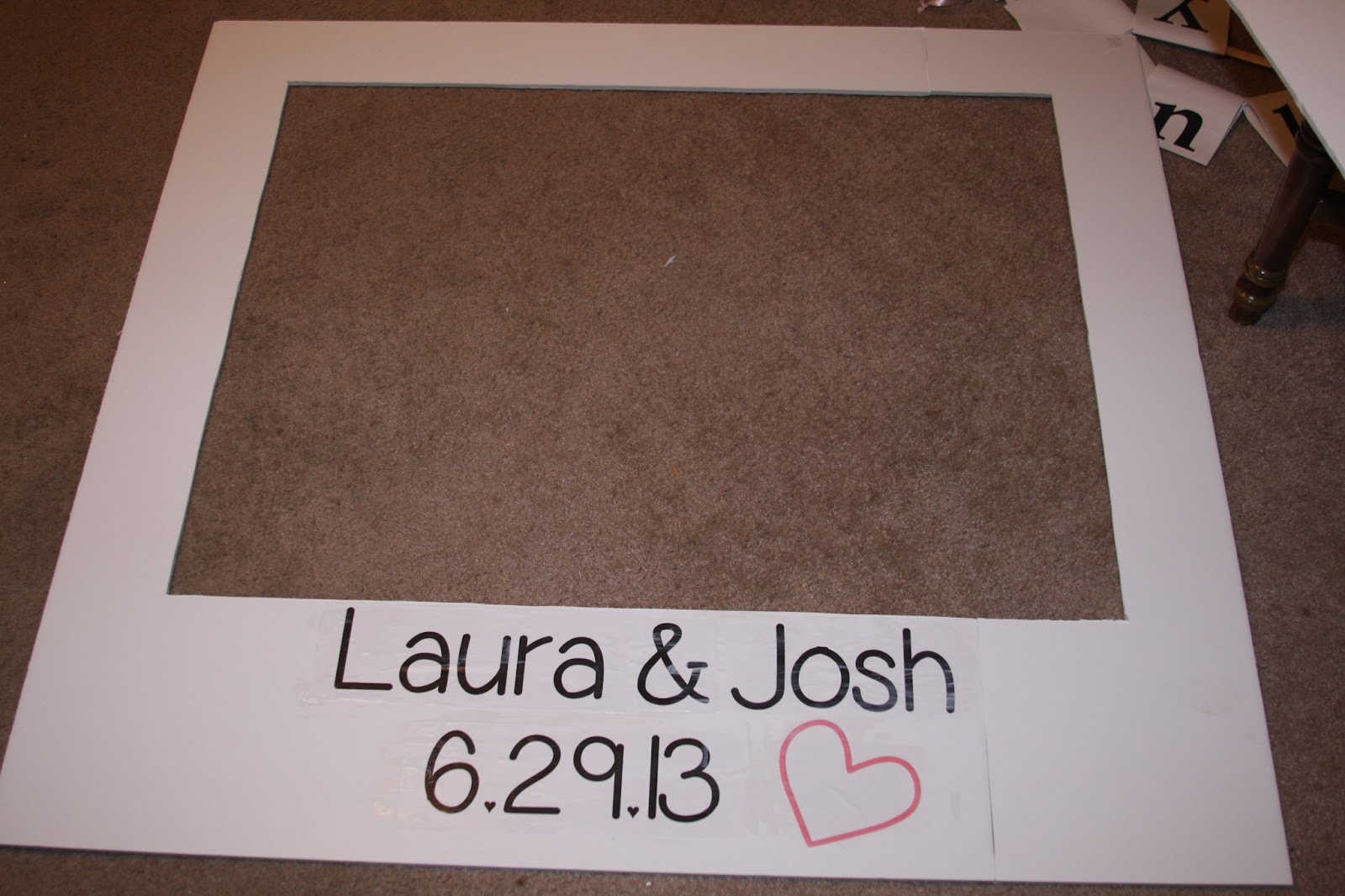 Giant DIY Polaroid for Photo Booth