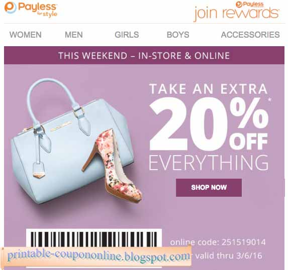 Payless coupons printable february 2018