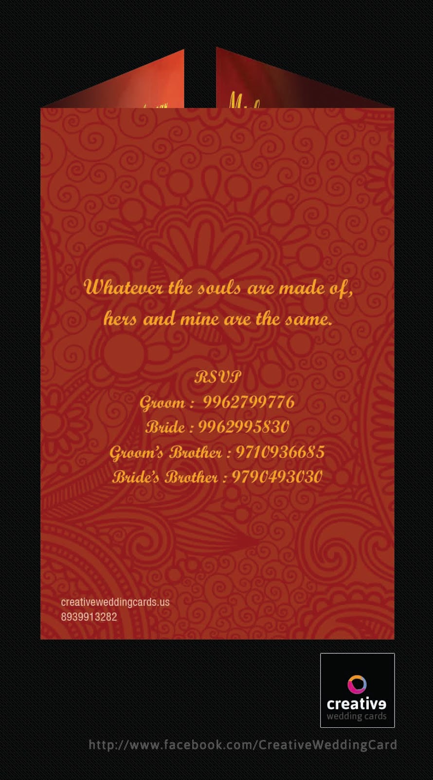 Chrompet Wedding Card