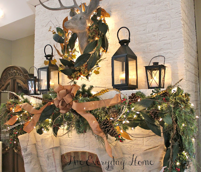 A Woodland Christmas Mantel by The Everyday Home 