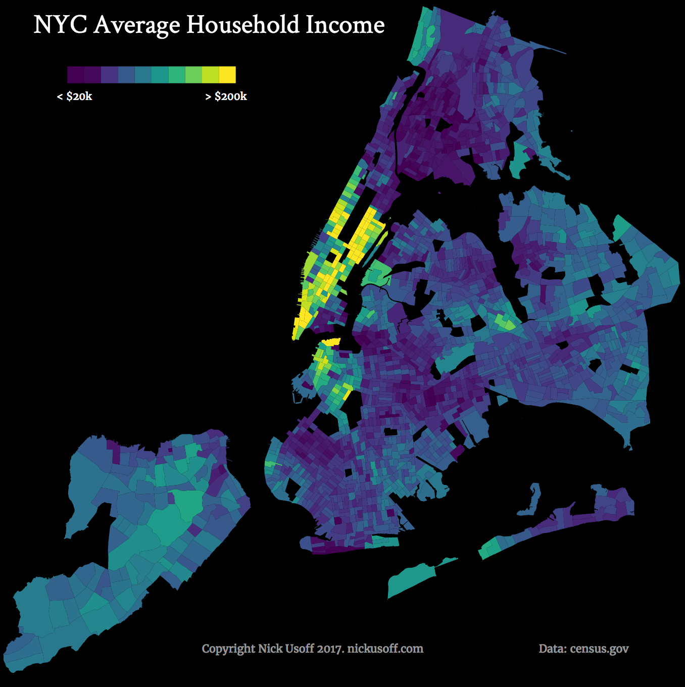 Distribution in New York City Vivid Maps