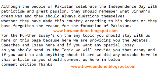 essay independence day pakistan