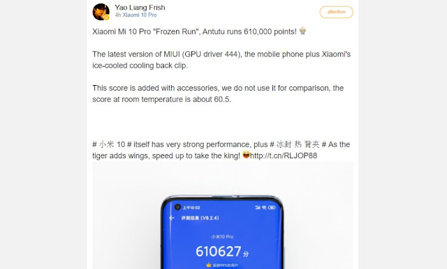 Xiaomi Mi 10 Pro, GPU'yu iyileştiren yeni güncellemeden sonra AnTuTu'da Rekor kırdı! Xiaomi Mi 10 Pro, GPU'yu iyileştiren yeni güncellemeden sonra AnTuTu'da Rekor kırdı!