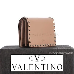 Princess Madeleine carried Valentino Pink Rockstud Clutch Bag