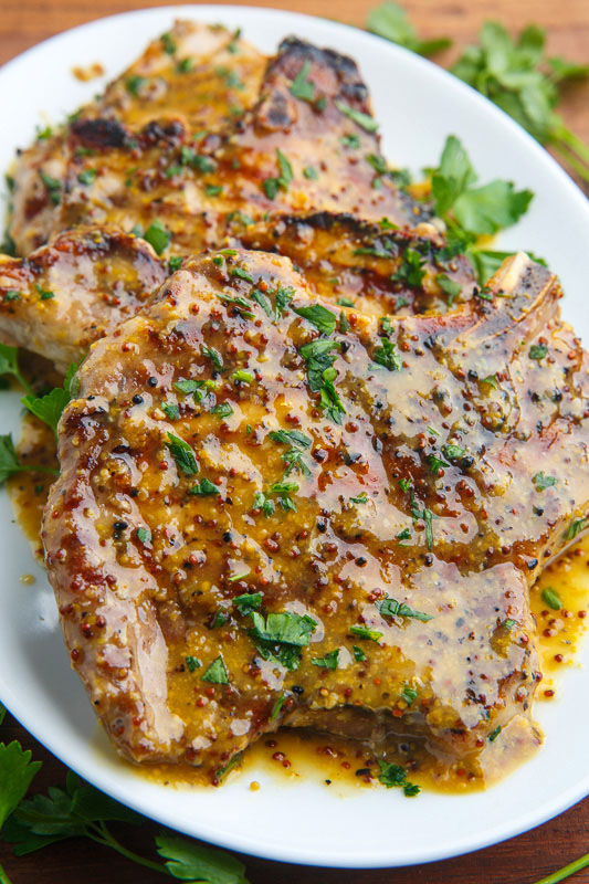 Honey Mustard Grilled Pork Chops Recipe on Closet Cooking