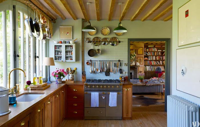 Down-on-the-farm boho home décor, British-style - kitchen BoHoHome.com @bohosusan