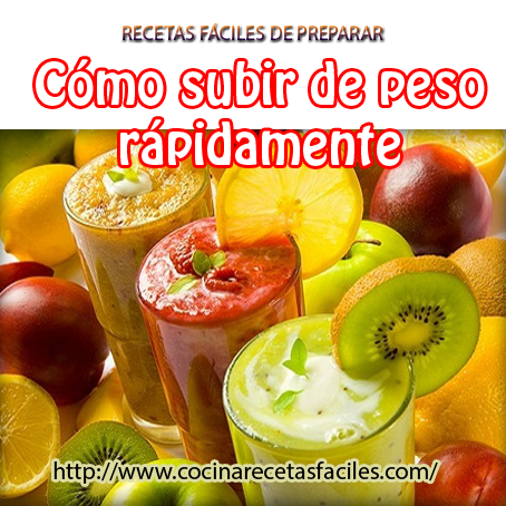 Cómo subir de peso rápidamente batido proteico,hidratos,postre,