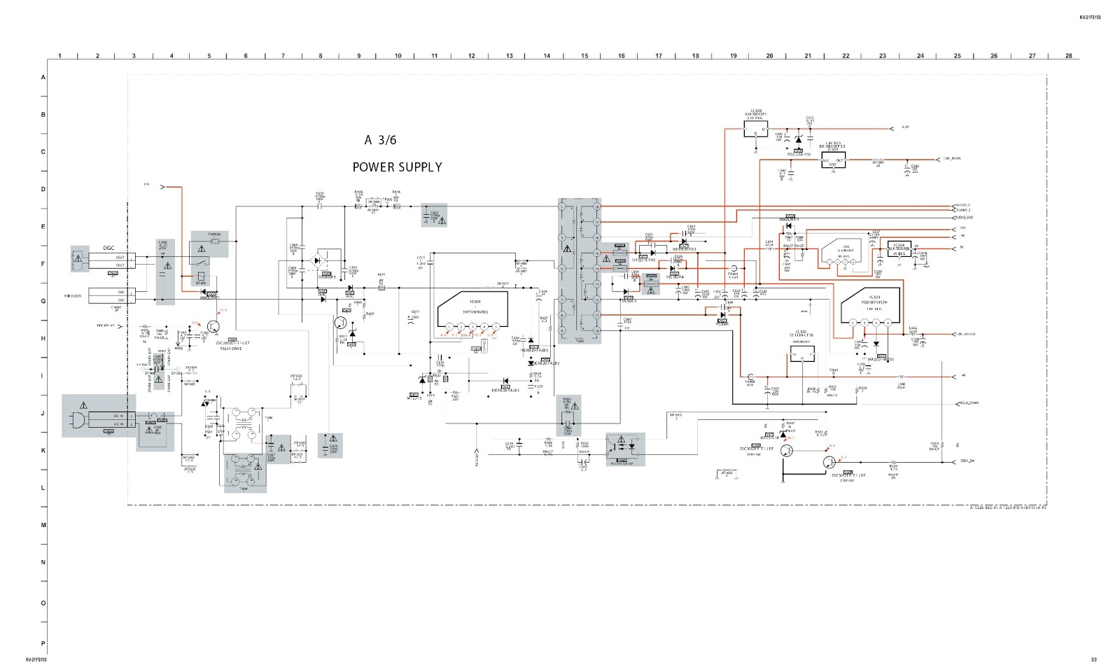 Electro help: SONY KV-20FS120 - KV-21FS120 - SCHEMATIC DIAGRAM
