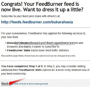 Cara Buat & Redirect Feed Blog ke FeedBurner