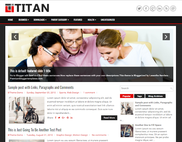 Titan Blogger Template 