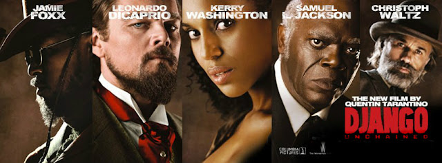 Christoph Waltz Jamie Foxx Leonardo DiCaprio Kerry Washington Samuel L Jackson in Django Unchained Directed by Quentin Tarantino Christoph Waltz Jamie Foxx Leonardo DiCaprio Kerry Washington Samuel L Jackson in Django Unchained Directed by Quentin Tarantino