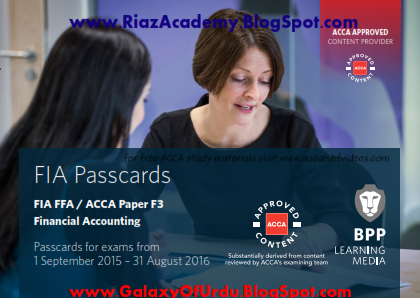 2016-ACCA-F3-PASSCARDS - FINANCIAL ACCOUNTING 2016-ACCA-F3-PASSCARDS - FINANCIAL ACCOUNTING