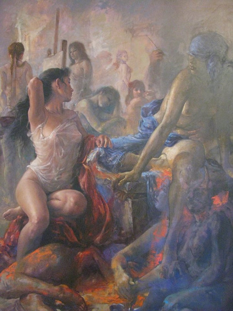 Pinturas sensuais de Zenon Sansuste Zapata