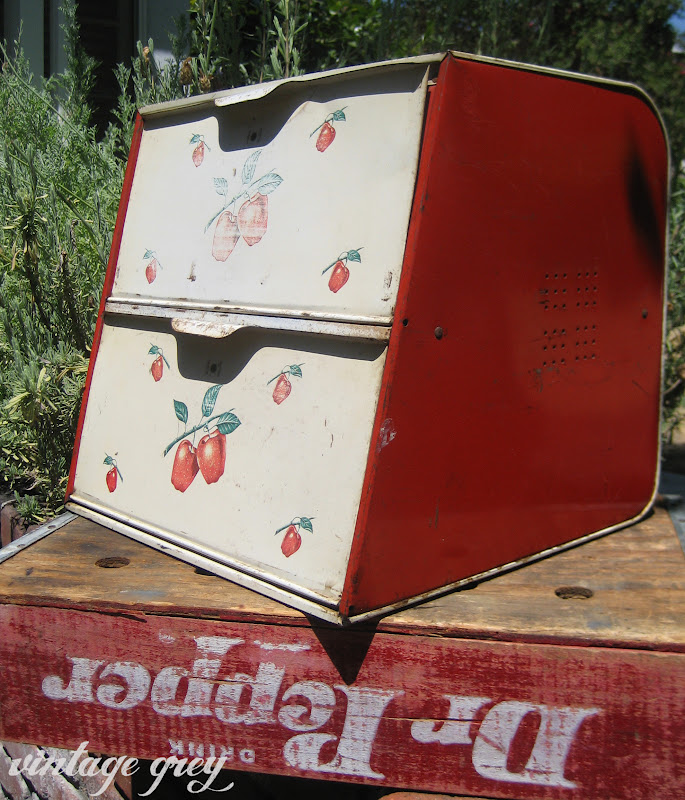 vintage grey vintage red apples