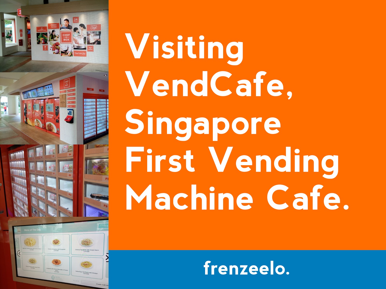 Frenzeelo Visiting VendCafe, Singapore's First Vending Machine Cafe