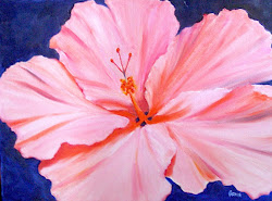 hibiscus painting pink canvas oil flower floral paintings 18x24 georgia keeffe paint purchase