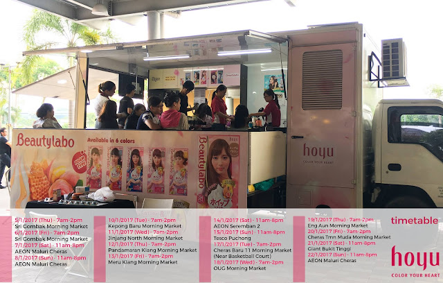 Hoyu Malaysia Free Hair Colouring Session Mobile Moving Salon Schedule