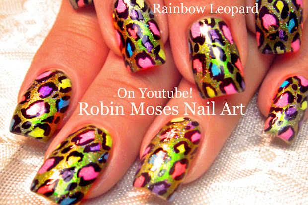 robin moses nail art neon animal