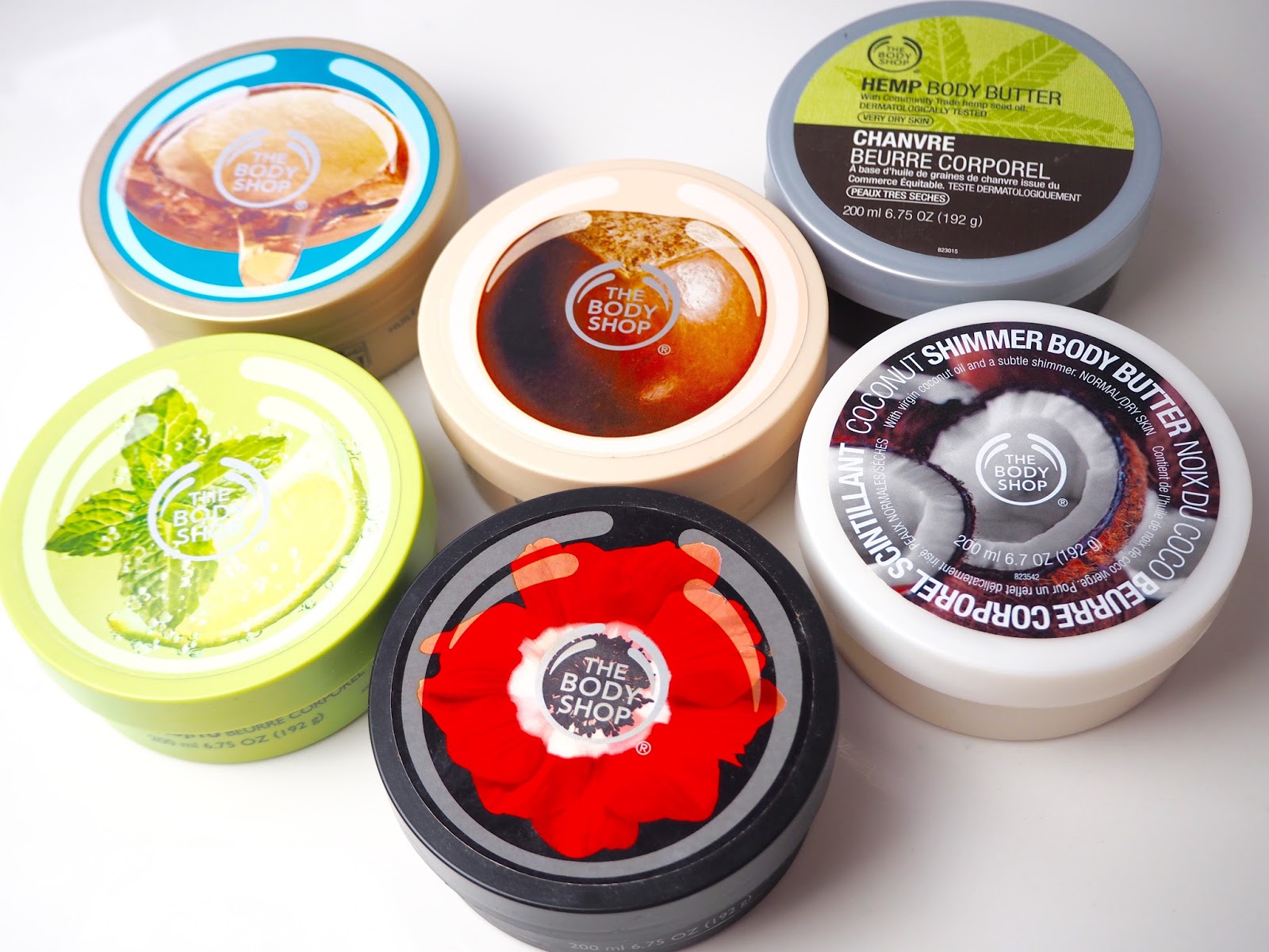 A few of my favourite Body Butters from The Body Shop ONLY IN