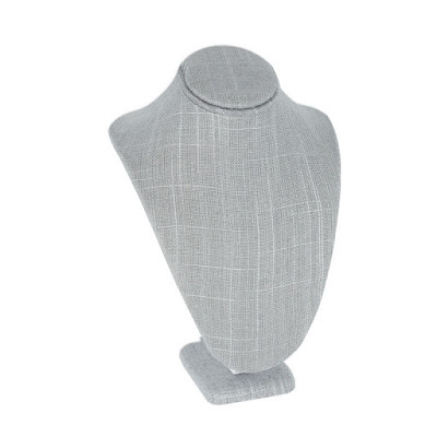 Shop Nile Corp Wholesale Gray Linen Necklace Display Bust
