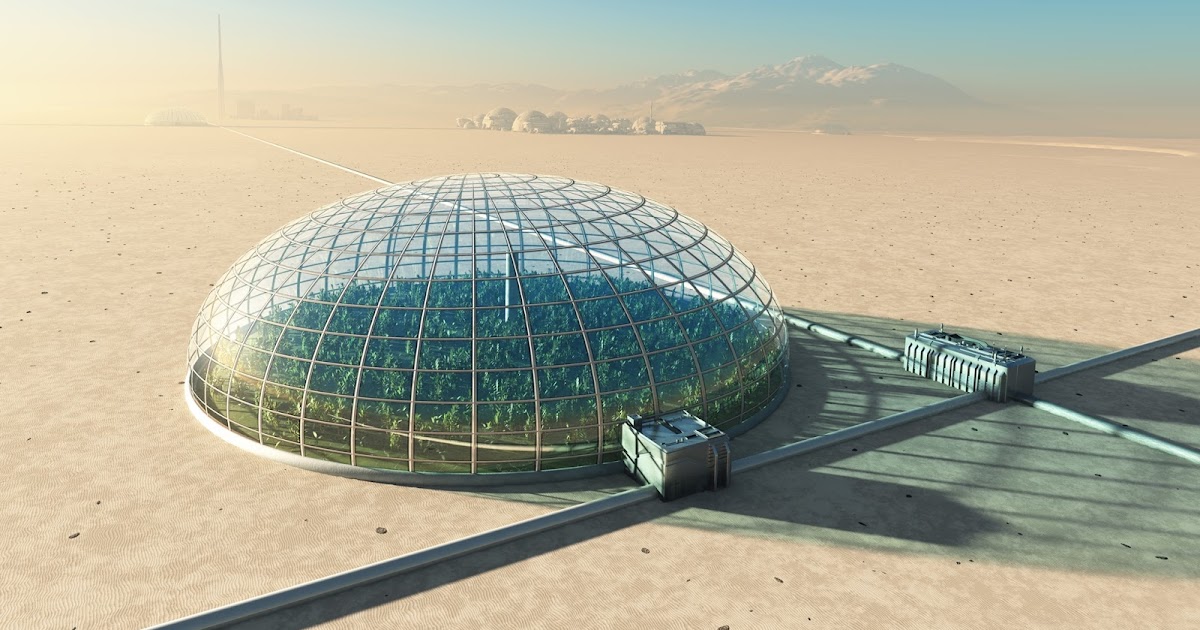 Farming in a dome on Mars by Mike Kiev human Mars