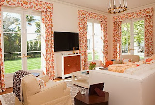 Salas con acentos coral - Decoración de salas con estilo