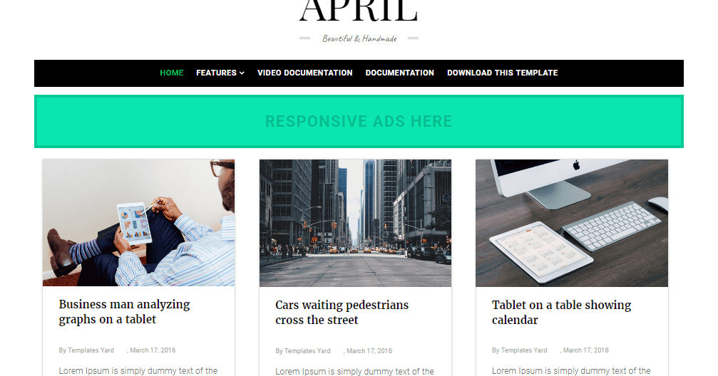 How To Setup April Blogger Template [TemplatesYard] - Sora Blogging Tips