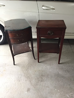 Vintage nightstands before Vintage nightstands before