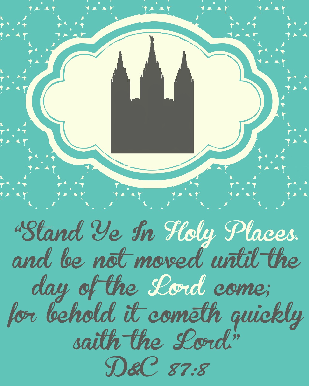 Stand Ye In Holy Places Printable! Youth Theme For 2013