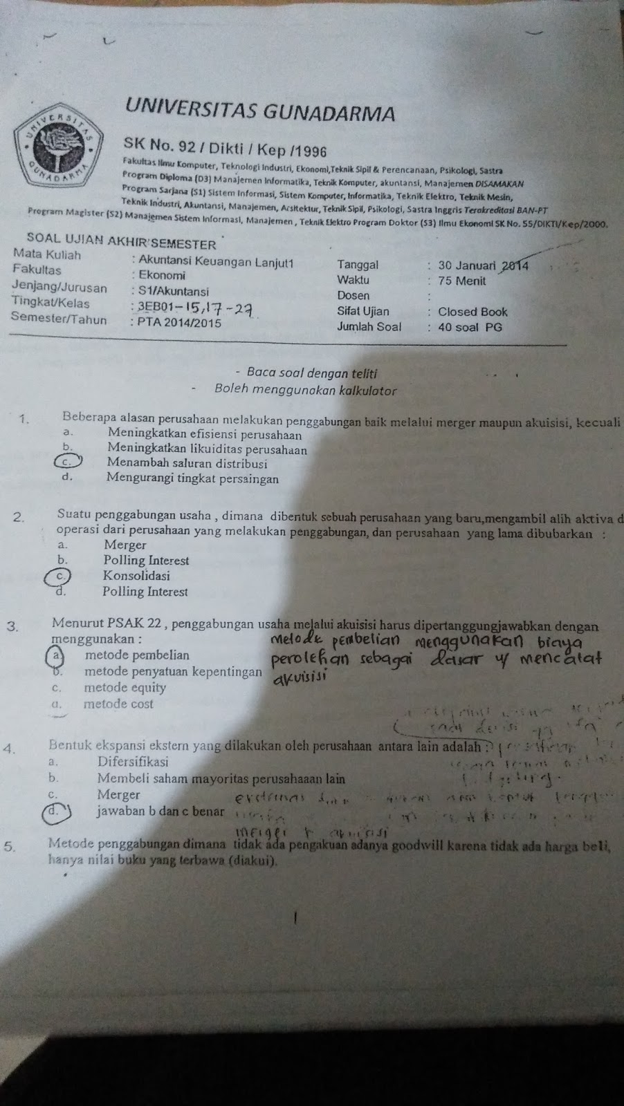 Soal Ujian Akuntansi Manajemen Helmi Kediris