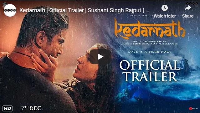 Entertainment News - Kedarnath Official Trailer Sushant Singh Rajput Sara Ali Khan Abhishek Kapoor 7th December Entertainment News - Kedarnath Official Trailer Sushant Singh Rajput Sara Ali Khan Abhishek Kapoor 7th December