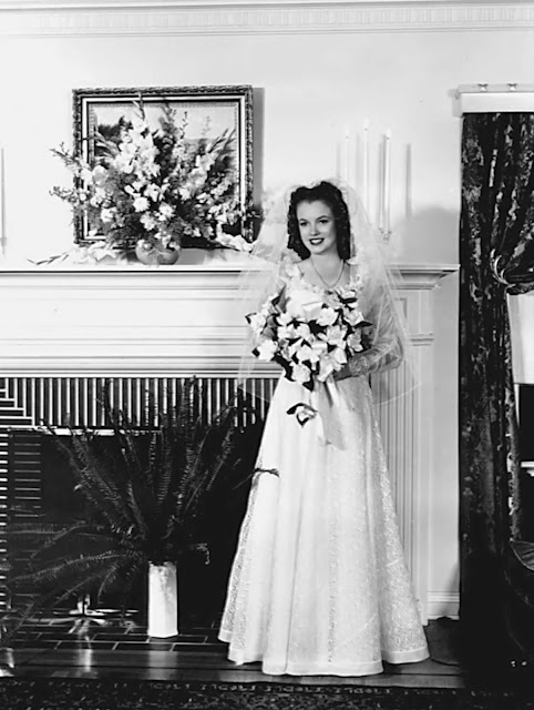 The sixteen-year old bride (Marilyn's birthday was just two weeks days previous) was overcome with emotion at the ceremony and cried.