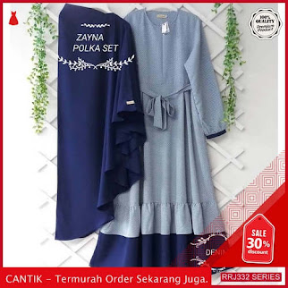 Jual RRJ332D179 Dress Muslim Zayna Wanita Polka Set Mc BMGShop