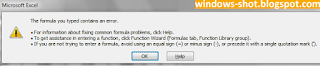 Mengatasi The Formula You Typed Contains an Error Error Regional Setting Windows