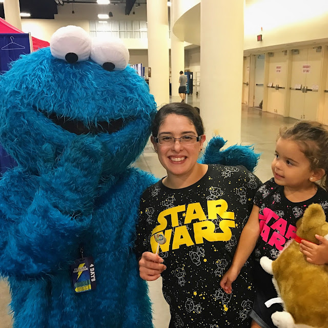 Cookie Monster with Leia and I