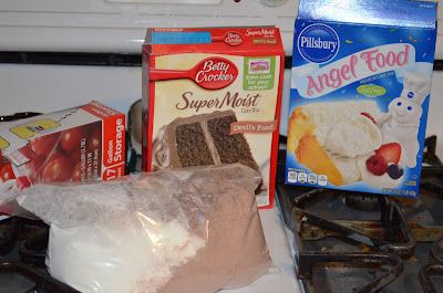 Cake Mix and Angel Food Cake Mix in gallon bag Photo by Trisha FIeld